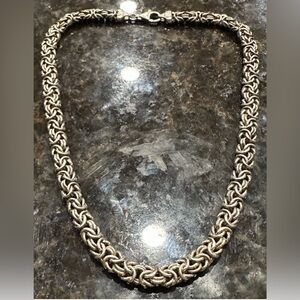Milor Italy Vintage
Byzantine 17" Sterling Silver Necklace 34 Grams